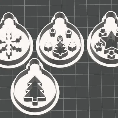 Bộ 23 khuôn cắt đất sét polymer chủ đề mùa đông và Giáng sinh