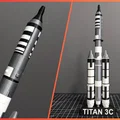TITAN 3C MOL – Mô hình tên lửa tỉ lệ 1:200 (US Army) - Thumbnail 1