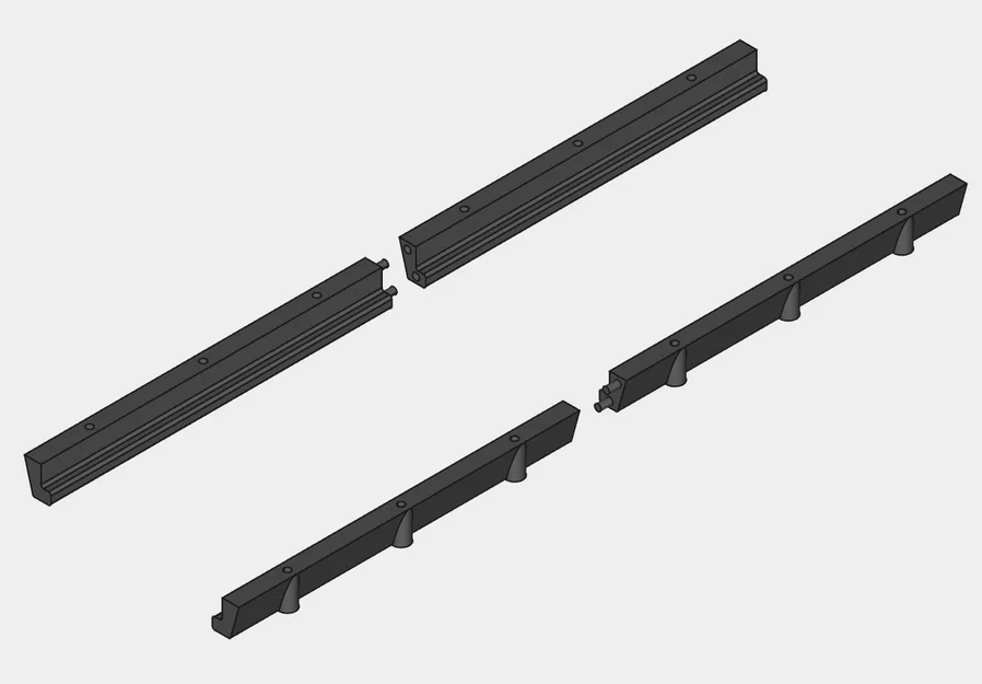 Bộ ray trượt ngăn kéo lắp dưới bàn làm việc DIY - Image 2