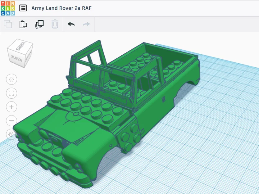 Mô hình 3D xe quân sự Land Rover 1949 phong cách Lego cực đẹp - Image 2