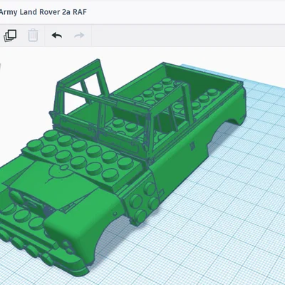 Mô hình 3D xe quân sự Land Rover 1949 phong cách Lego cực đẹp