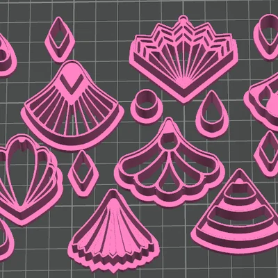 Bộ 8 khuôn cắt đất sét Polymer (Polymer Clay Cutters) in 3D