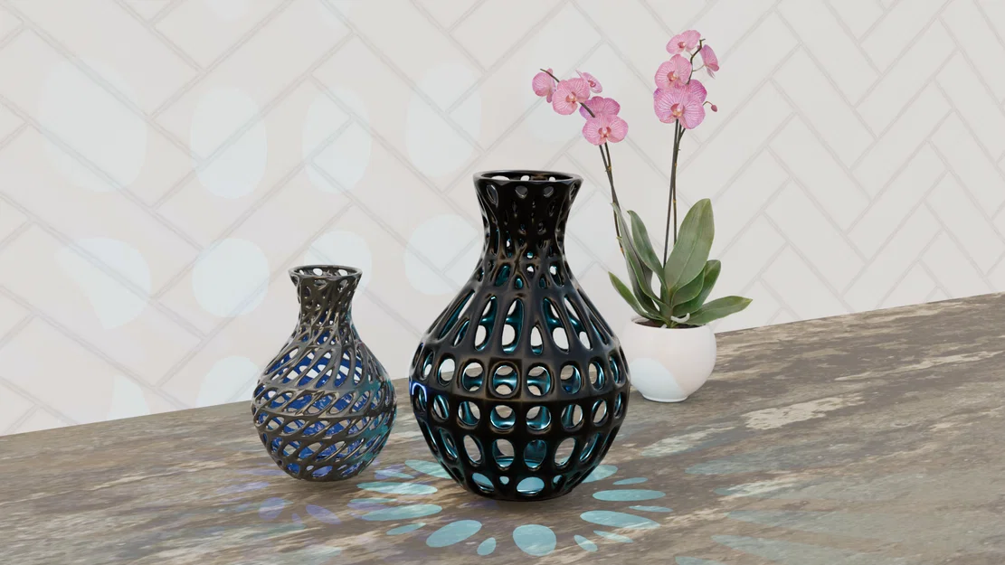 Bình Hoa Nghệ Thuật Dạng Lưới In 3D Độc Đáo - Image 2