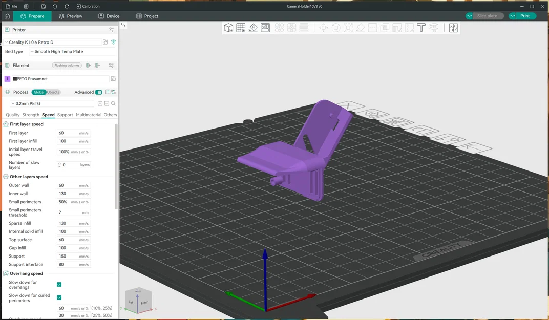 Giá đỡ camera góc tốt hơn cho Creality K1 kèm shield - Image 5