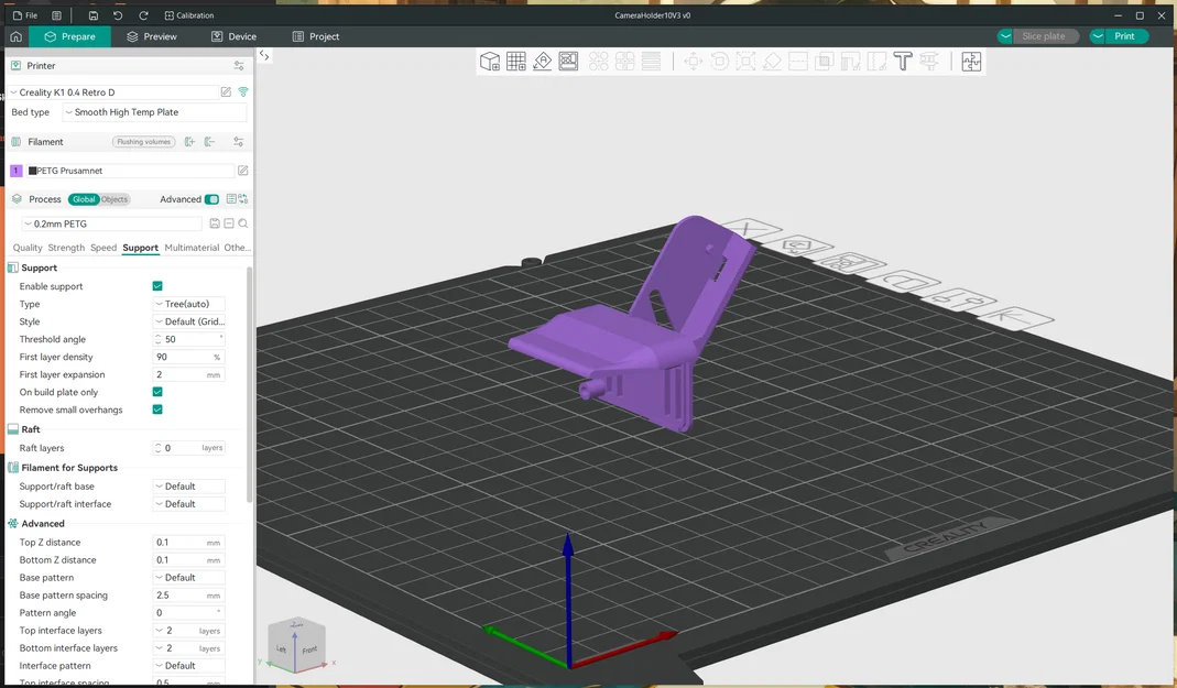 Giá đỡ camera góc tốt hơn cho Creality K1 kèm shield - Image 6