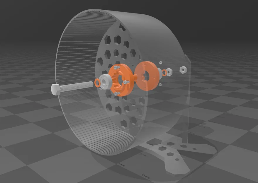 Bánh xe chạy hamster 20cm (Running Wheel) cho chuột/hamster – Hamsterrad - Image 2