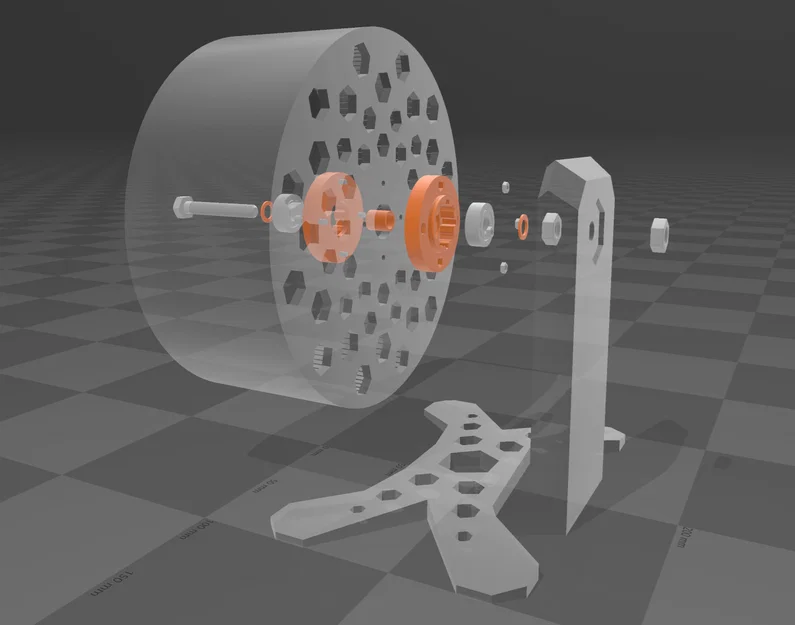 Bánh xe chạy hamster 20cm (Running Wheel) cho chuột/hamster – Hamsterrad - Image 3