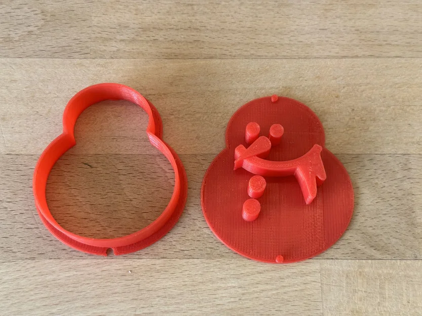 Khuôn Cắt Bánh Quy Hình Người Tuyết (Snowman Cookie Cutter) 3D - Image 2