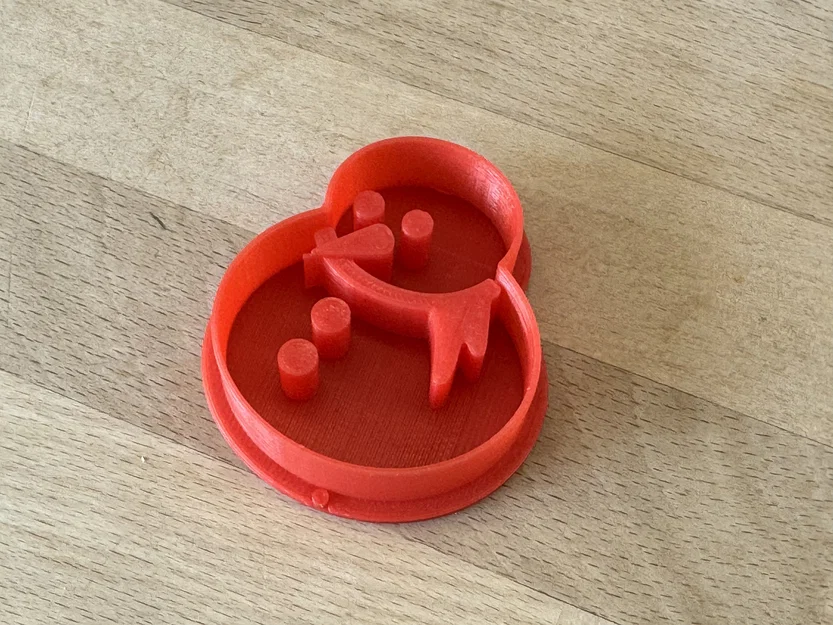 Khuôn Cắt Bánh Quy Hình Người Tuyết (Snowman Cookie Cutter) 3D - Image 3