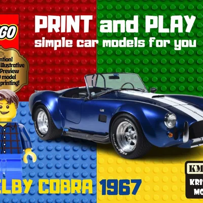 Mô hình 3D xe Shelby Cobra 1967 lắp ráp cùng LEGO