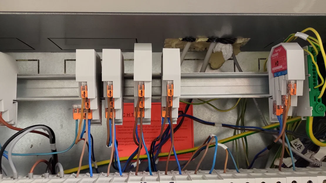 Ngàm gắn ray DIN cho Shelly Mini & Shelly Plus kèm đầu nối Wago 221 - Image 3