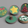 Khuôn cắt & stamp bánh quy Giáng Sinh (Christmas Cookie cutter and stamp) - Thumbnail 1