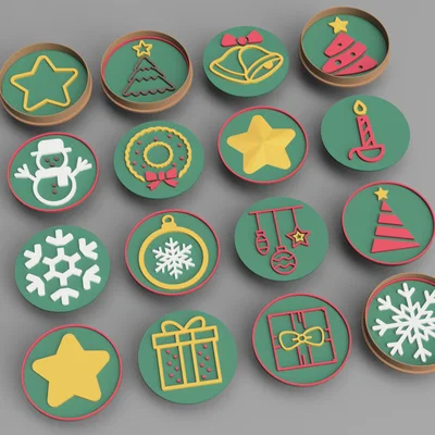 Khuôn cắt & stamp bánh quy Giáng Sinh (Christmas Cookie cutter and stamp)