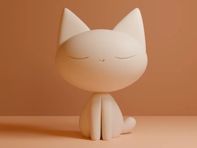 Mô hình chú mèo Sleepy cat nhỏ nhắn đáng yêu dùng trang trí 3D - Image 1