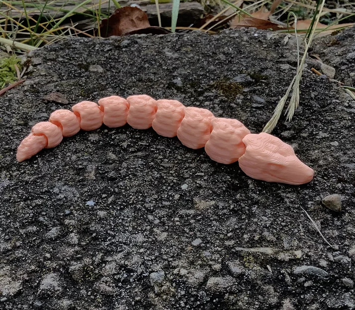 Mô hình rắn con linh hoạt (Baby articulated snake) in 3D độc đáo - Image 1