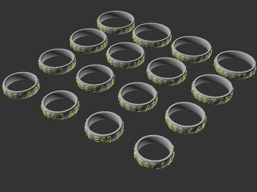 Bộ nhẫn đo size: EU, America, UK (in nổi 4 hệ) - Image 2