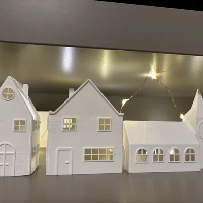 Bộ mô hình thị trấn Giáng sinh (Christmas Town) in 3D cực đẹp