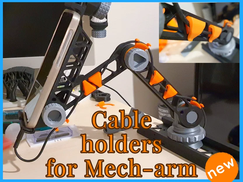 Bộ kẹp giữ dây cáp cho hệ thống tay máy Mech-arm in 3D - Image 1