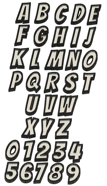 Chữ cái 3D cho đèn LED - Image 1