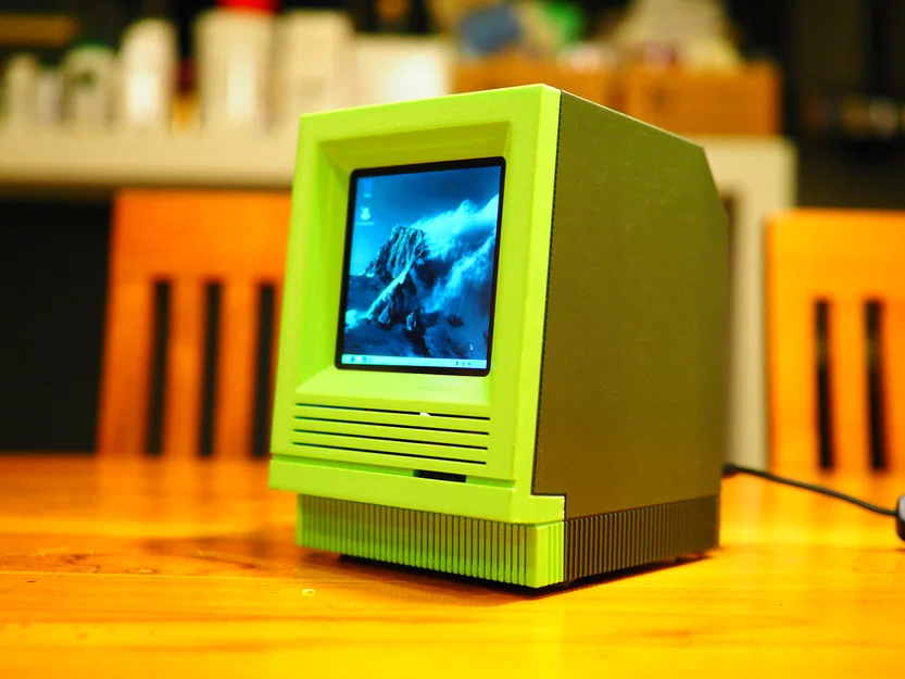 Vỏ Raspberry Pi4 phong cách Apple Macintosh SE cổ điển - Image 2