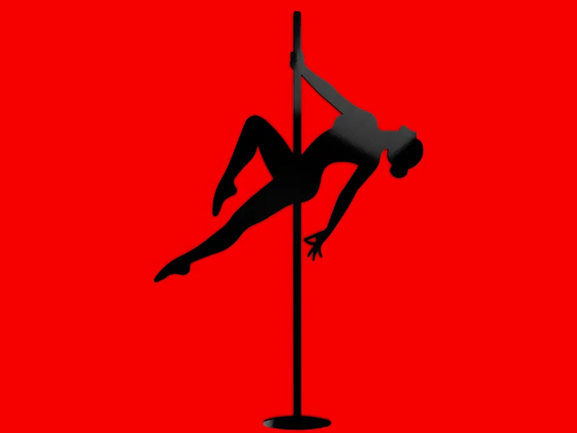 Mô hình trang trí tường Pole Dancer nghệ thuật - File in 3D hiện đại - Image 1