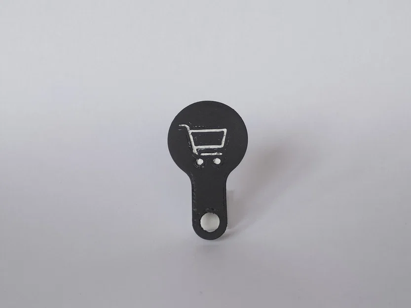 Móc khóa đồng xu xe đẩy mua sắm (KÉO RA ĐƯỢC!) - Image 1