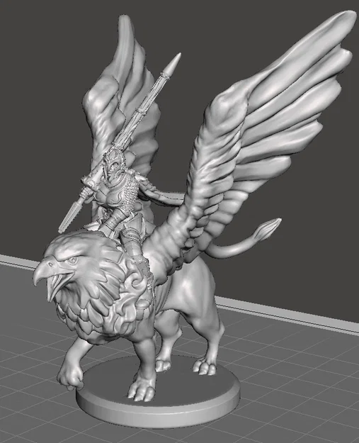 Mô hình Lady Edeltraud cưỡi Griffin - Dành cho game thủ D&D - Image 1