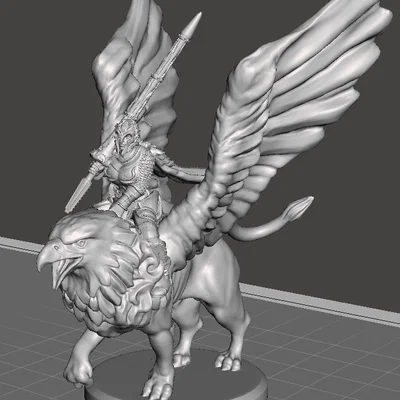 Mô hình Lady Edeltraud cưỡi Griffin - Dành cho game thủ D&D