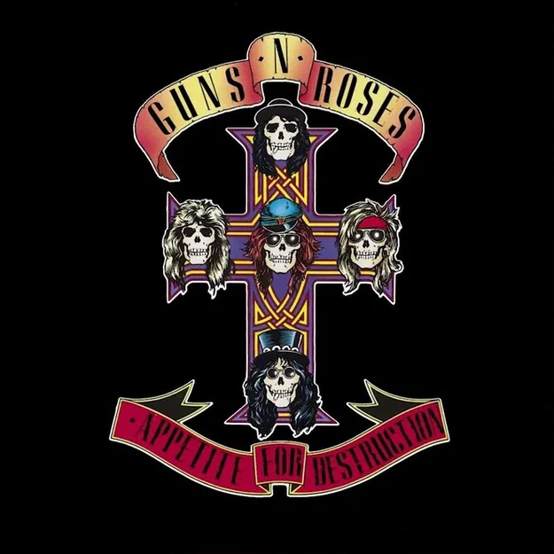Appetite for Destruction - Artwork bìa album Guns N' Roses (4 màu) - Image 3