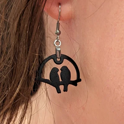 Mẫu Bông Tai Đôi Chim (Bird Earrings) In 3D Tinh Tế, Dễ Thương