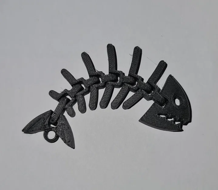 Móc khóa xương cá in 3D linh hoạt cực chất - Image 1