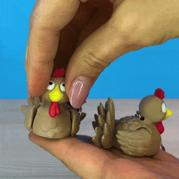 Gà tây Thanksgiving – Đồ chơi/Móc khóa, chân ẩn - Image 1