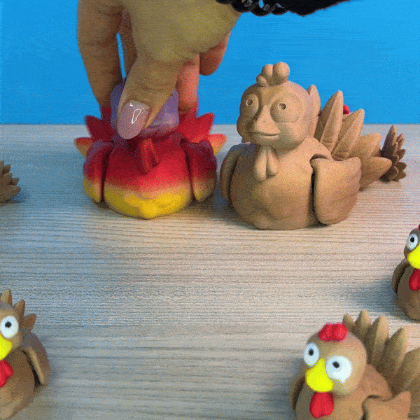 Gà tây Thanksgiving – Đồ chơi/Móc khóa, chân ẩn - Thumbnail 2