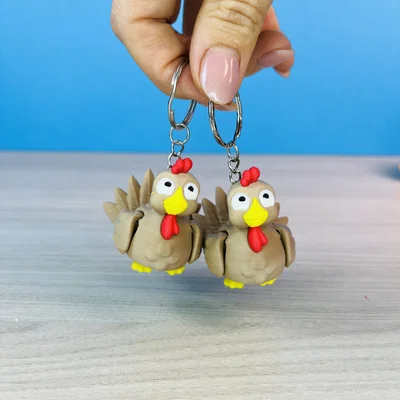 Gà tây Thanksgiving – Đồ chơi/Móc khóa, chân ẩn