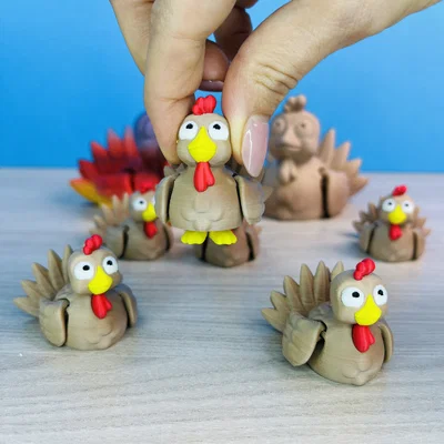 Gà tây Thanksgiving – Đồ chơi/Móc khóa, chân ẩn