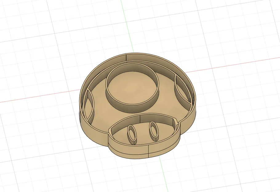 Khuôn cắt bánh quy hình nấm Toad - Super Mario 3D - Image 1