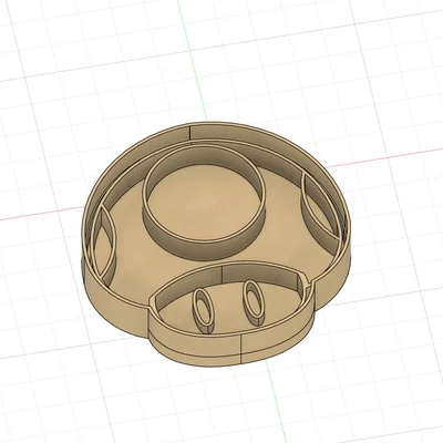 Khuôn cắt bánh quy hình nấm Toad - Super Mario 3D