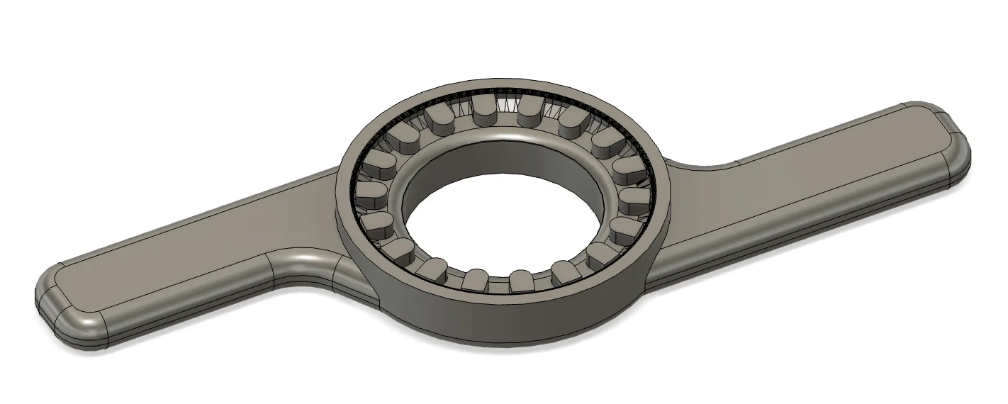 Dụng cụ mở nắp bình Keg nhựa loại A (Keg Wrench Type A) in 3D - Image 1