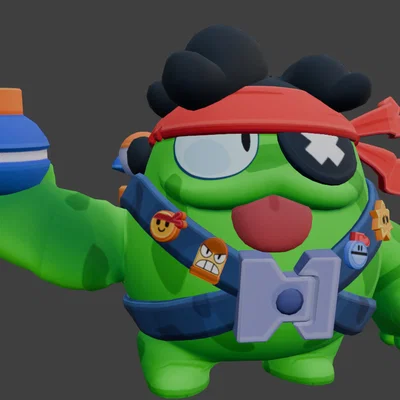 Mô hình 3D First Blob Squeak từ game Brawl Stars (STL)