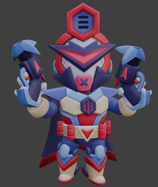 Mô hình in 3D Mecha Colt từ Brawl Stars cực ngầu - Image 1