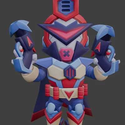 Mô hình in 3D Mecha Colt từ Brawl Stars cực ngầu