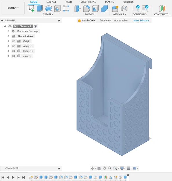 Giá treo hộp găng tay 3D cho hệ thống French Cleat - Image 2