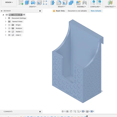 Giá treo hộp găng tay 3D cho hệ thống French Cleat
