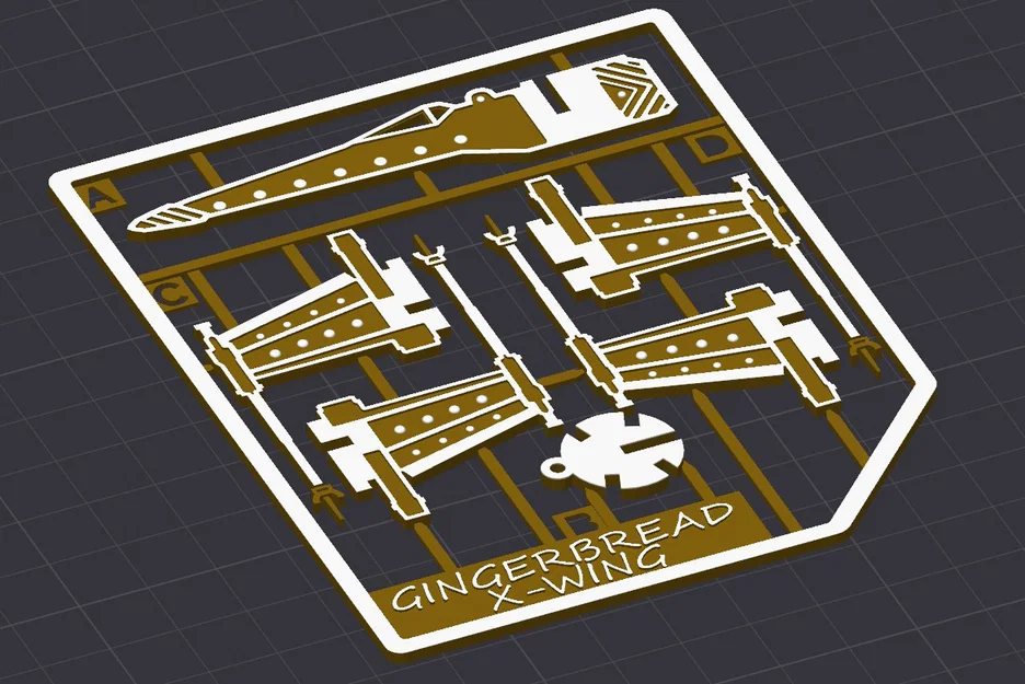 Kit Card X-Wing Bánh Gừng (Gingerbread X-Wing Kit Card) - Image 3