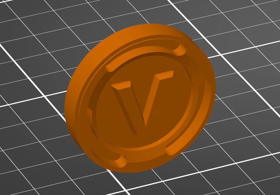 Mô hình đồng xu V-Buck Fortnite 3D thiết kế tối ưu - Image 2
