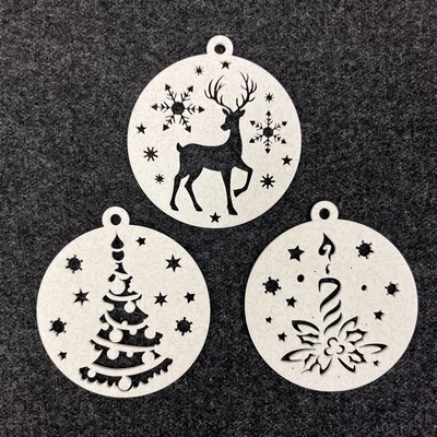 Bộ quả cầu trang trí cây thông Noel 3D họa tiết mùa đông