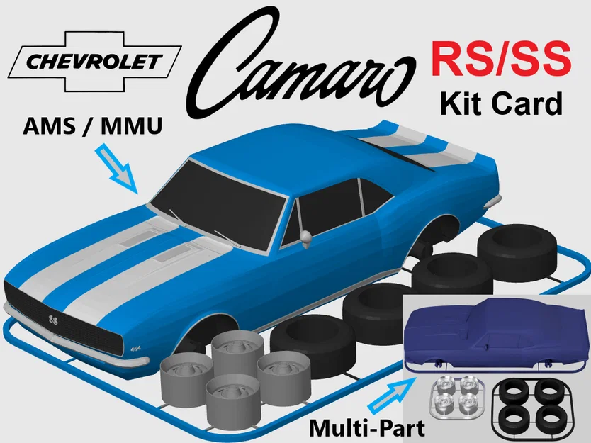 Kit Card Chevrolet Camaro RS/SS (1967) tỉ lệ 1:24 - Image 1