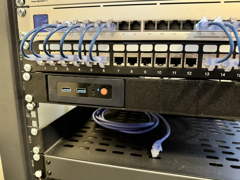 Ngàm gắn rack 19" 1U cho Beelink Mini S12 Pro - Image 2