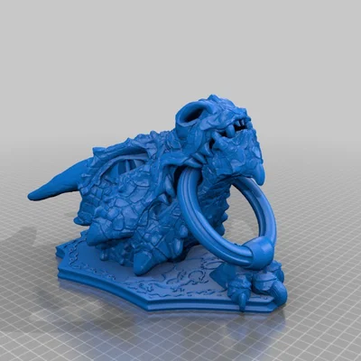 Tay nắm cửa đầu rồng 3D - Thiết kế tối ưu cho in ấn