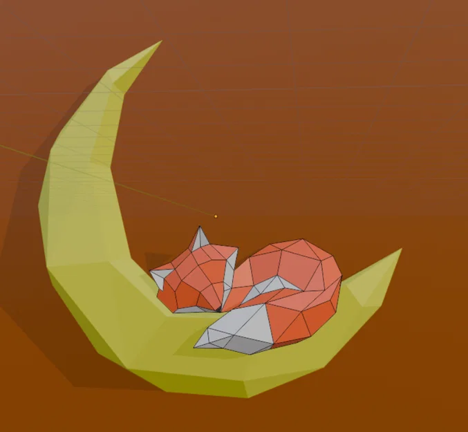 Cáo Ngủ Trên Trăng [CUTE] (Sleeping Fox on Moon) - Image 2